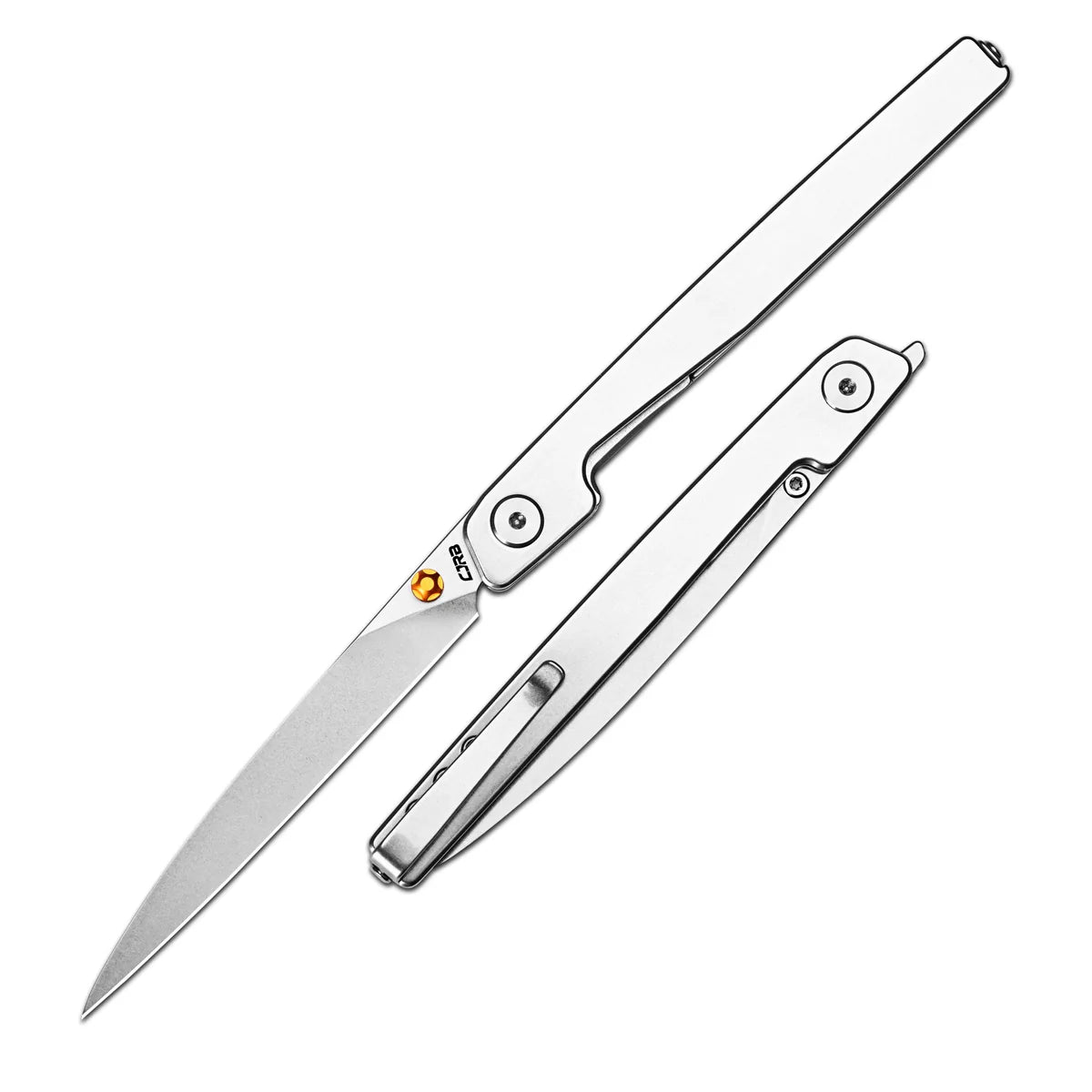 Lanky Silver Steel Handle CPM S90V Blade