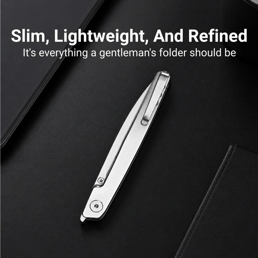 Lanky Silver Steel Handle CPM S90V Blade