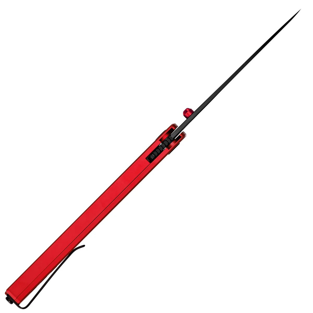 Lanky Red Aluminum Handle 14C28N Black PVD Coating Blade