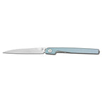 Lanky Light Blue Aluminum Handle 14C28N Blade