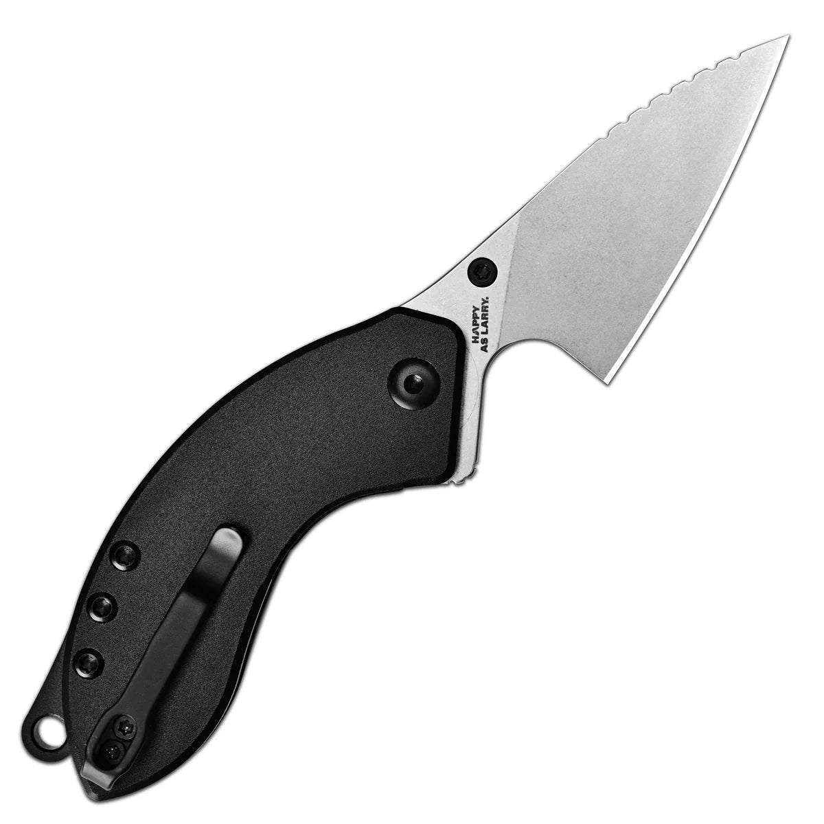 Spud Black Aluminum Handle Stone Wash Blade