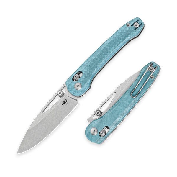 Cobber Blue Turquoise G10 Handle & Stone Washed Blade