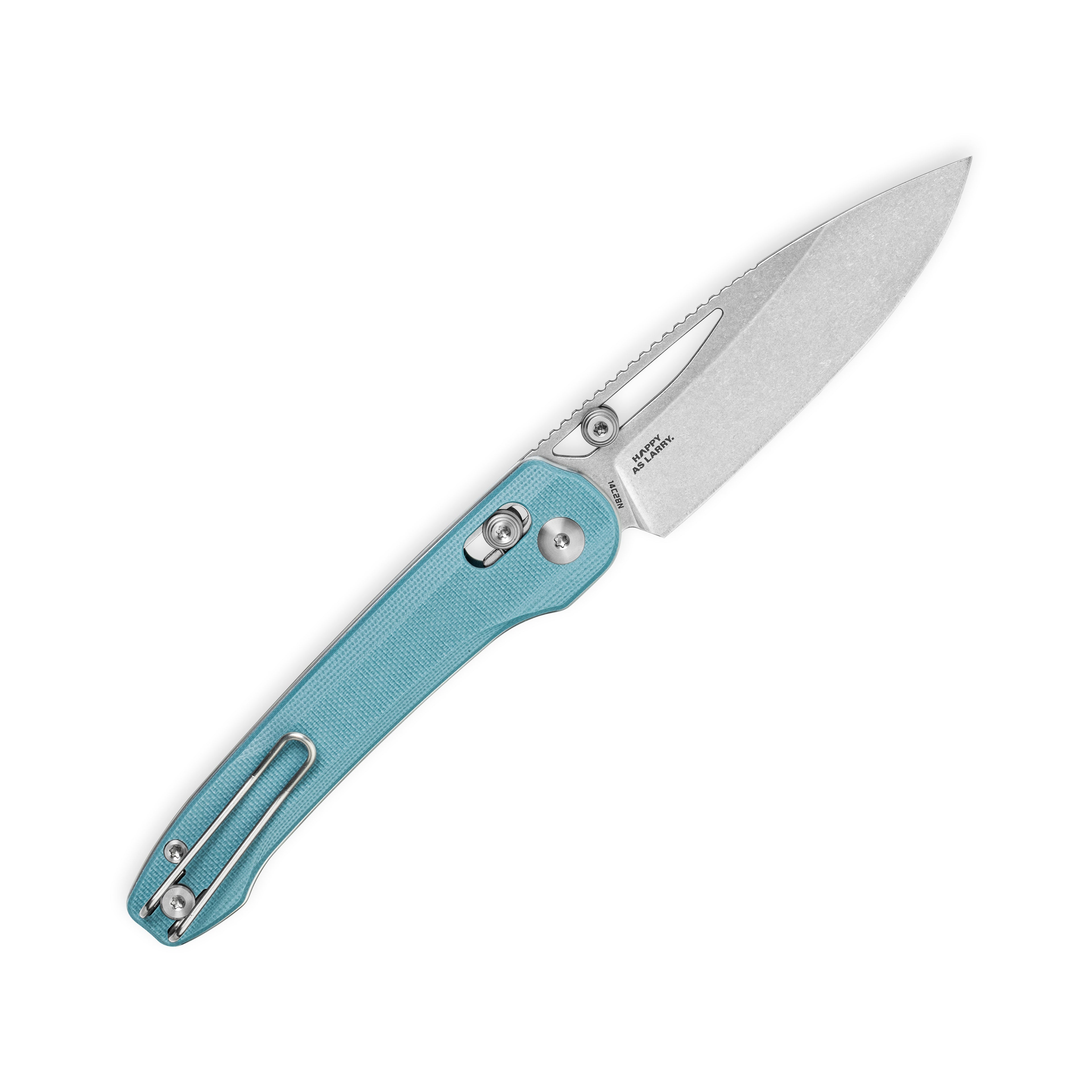 Cobber Blue Turquoise G10 Handle & Stone Washed Blade