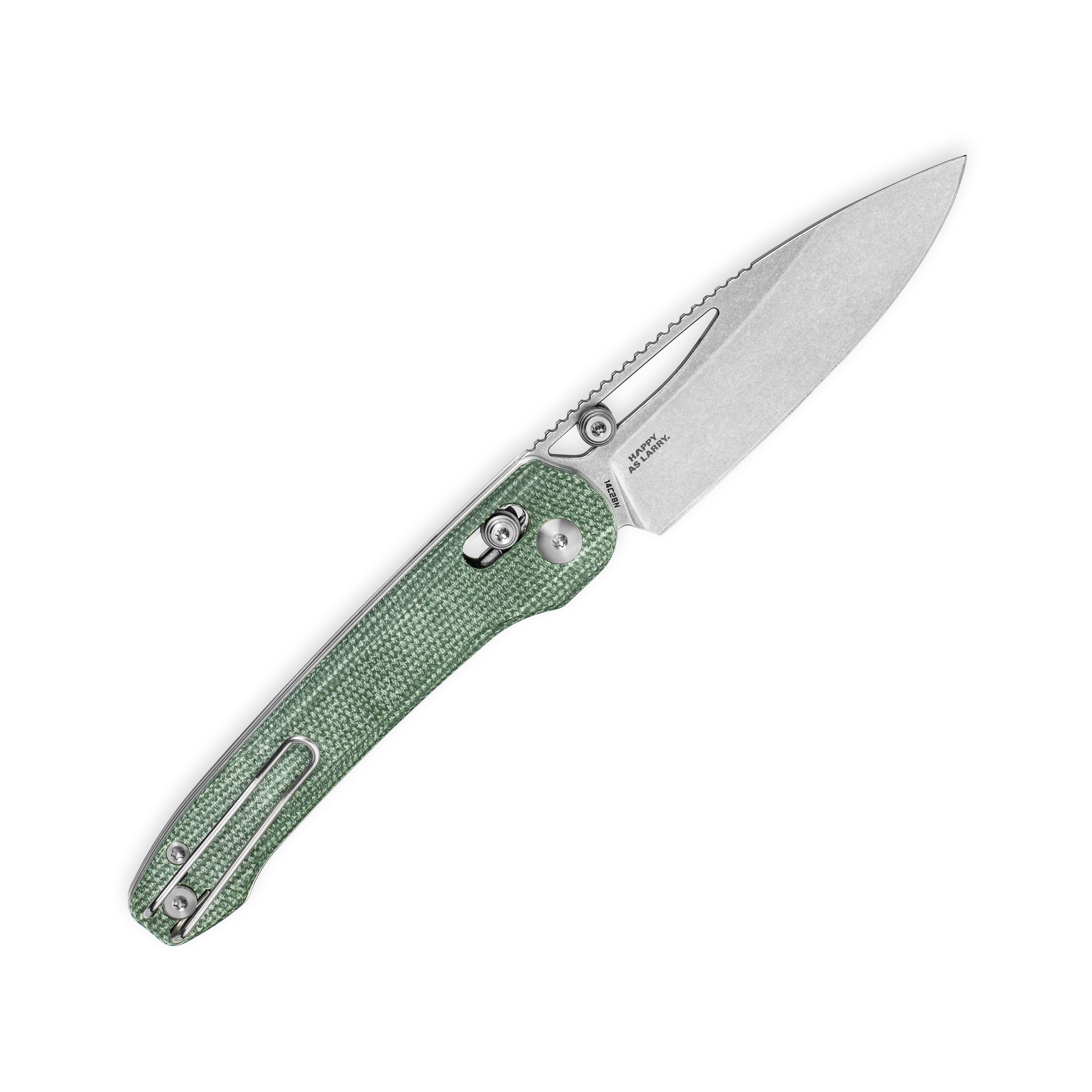 Cobber Green Micarta Handle & Stone Washed Blade