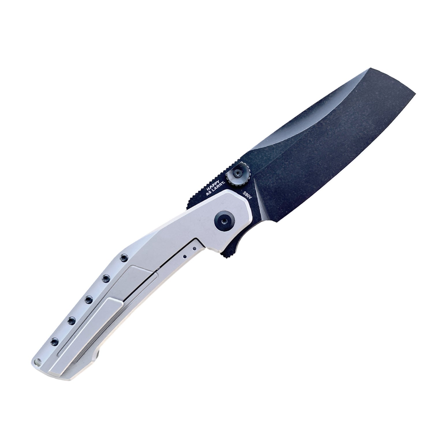 Digger Grey Titanium Handle & S90V Black PVD Blade