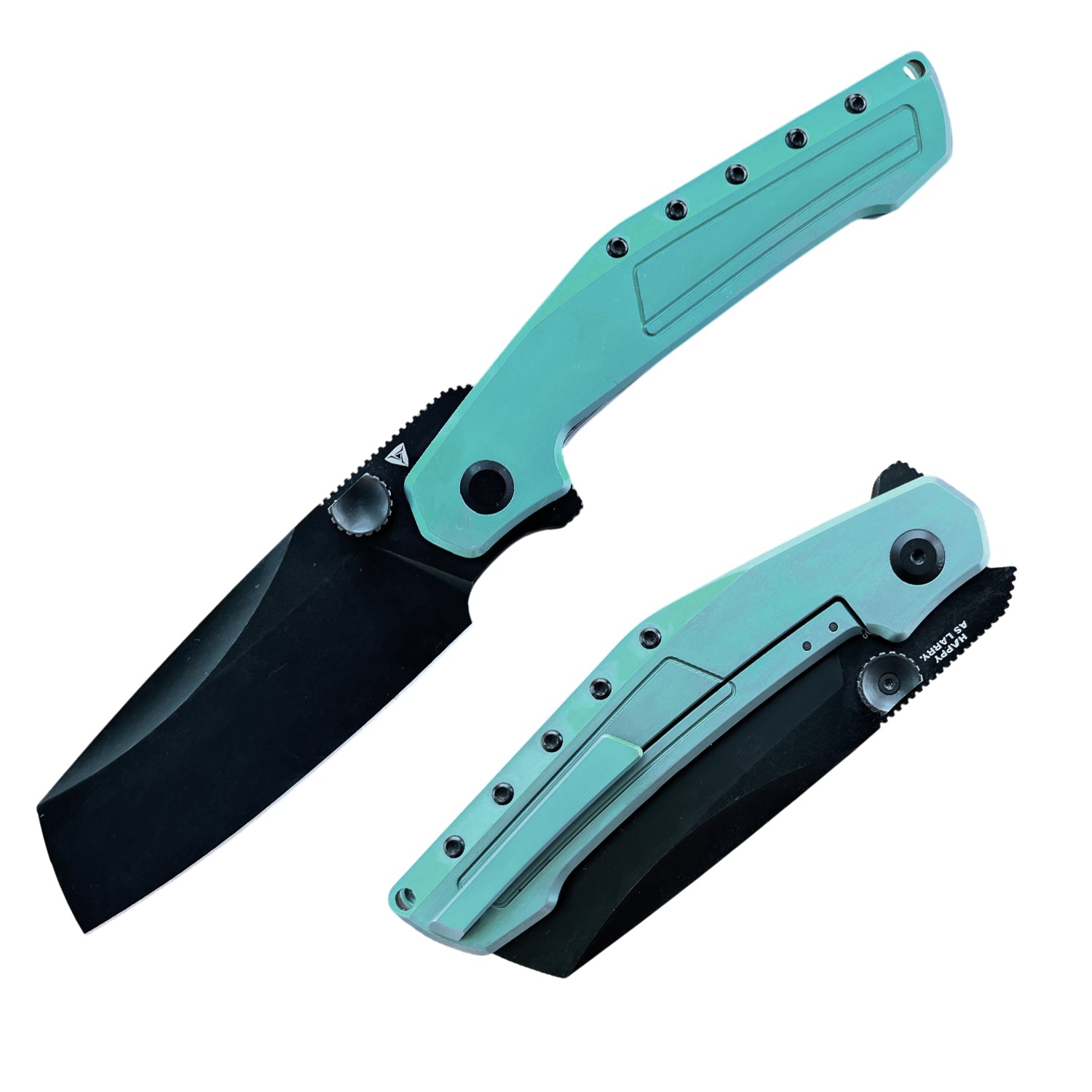 Digger Green Titanium Handle & S90V Black PVD Blade
