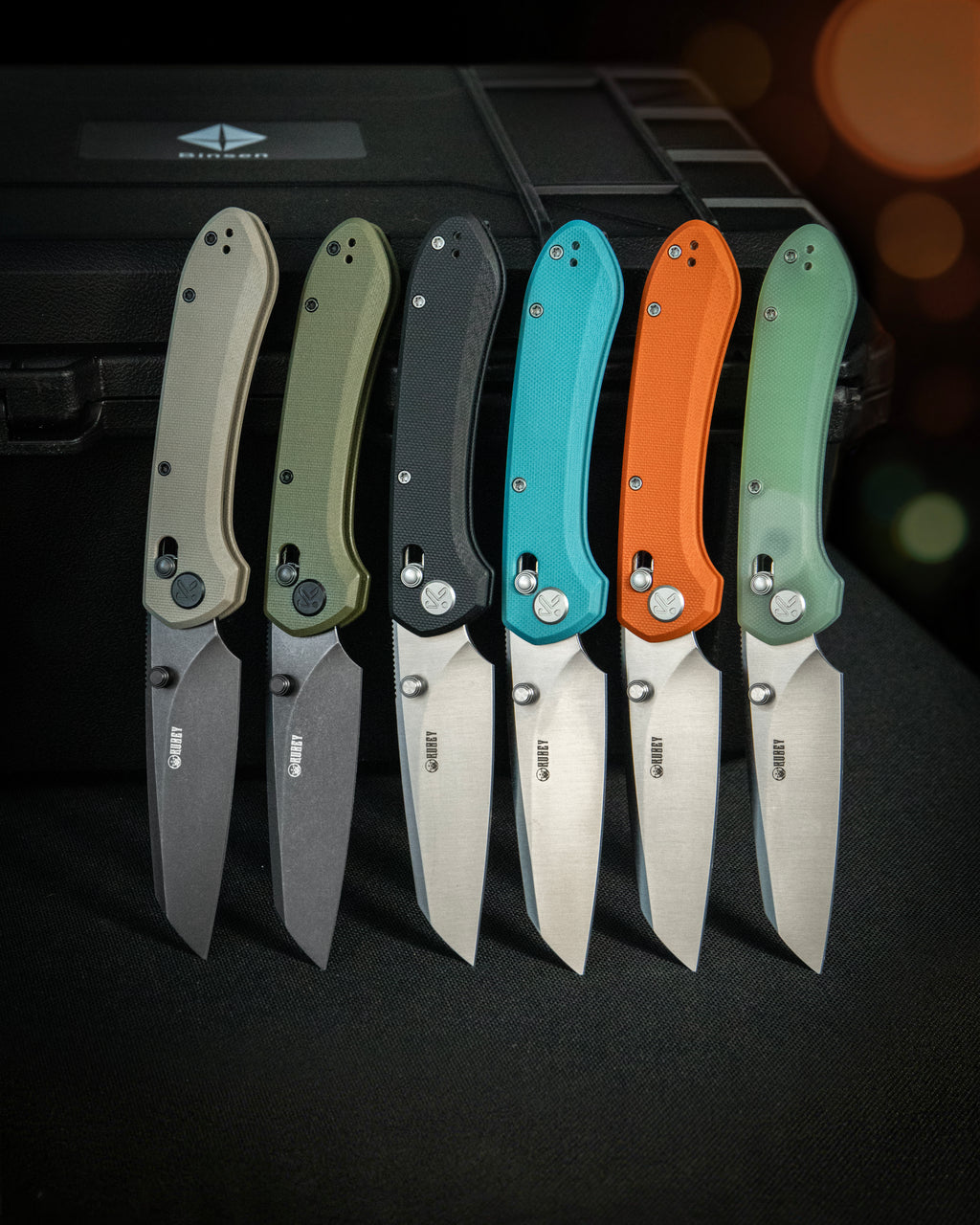 Bonza Orange G10 Handle & Satin Blade