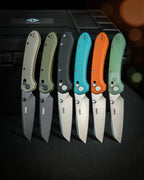Bonza Orange G10 Handle & Satin Blade