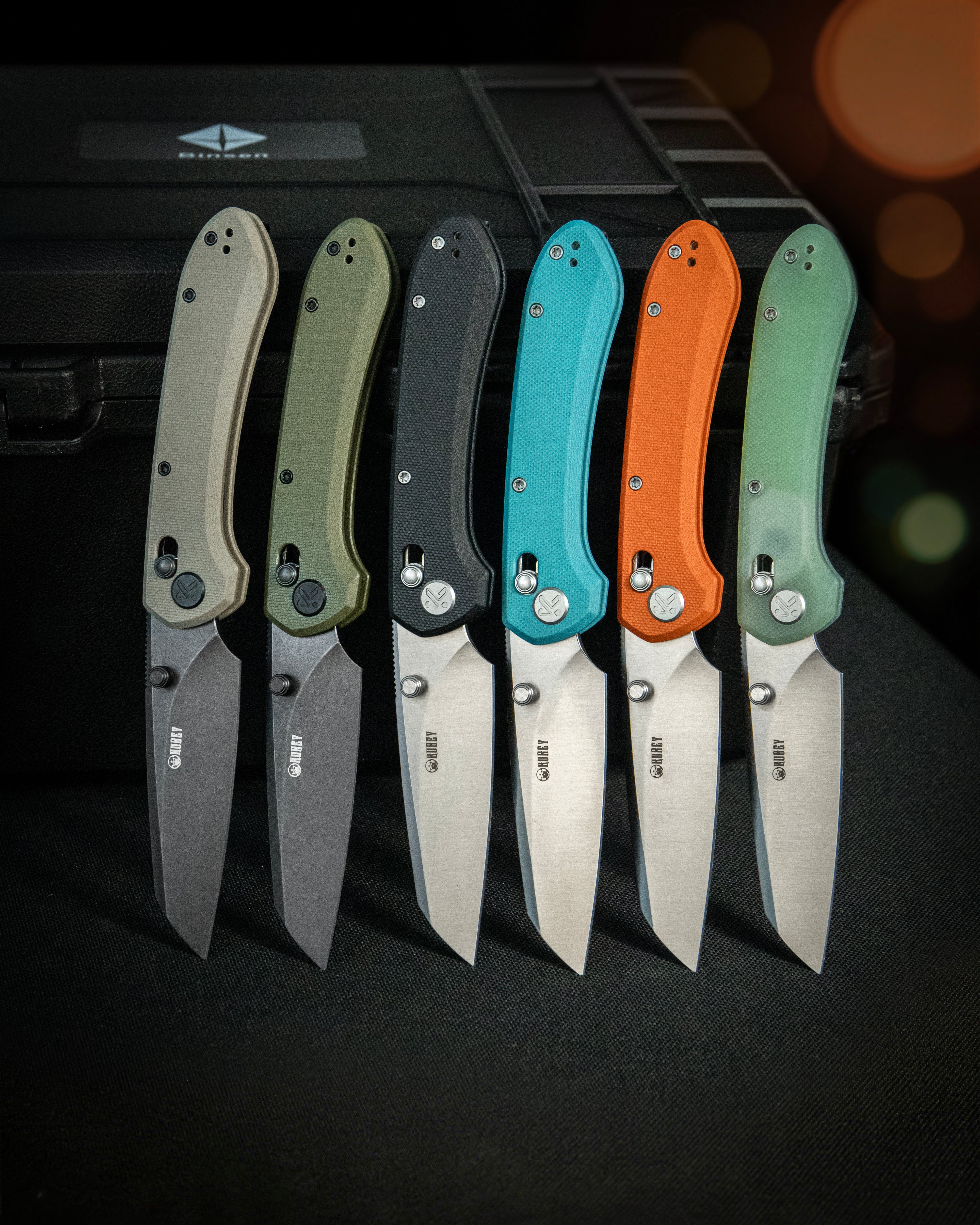 Bonza Black G10 Handle & Satin Blade
