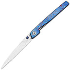 Lanky Titanium Damascus Handle & S90V Mirror Polish Blade