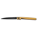 Lanky Gold Titanium Handle & S90V Black PVD Coating Blade
