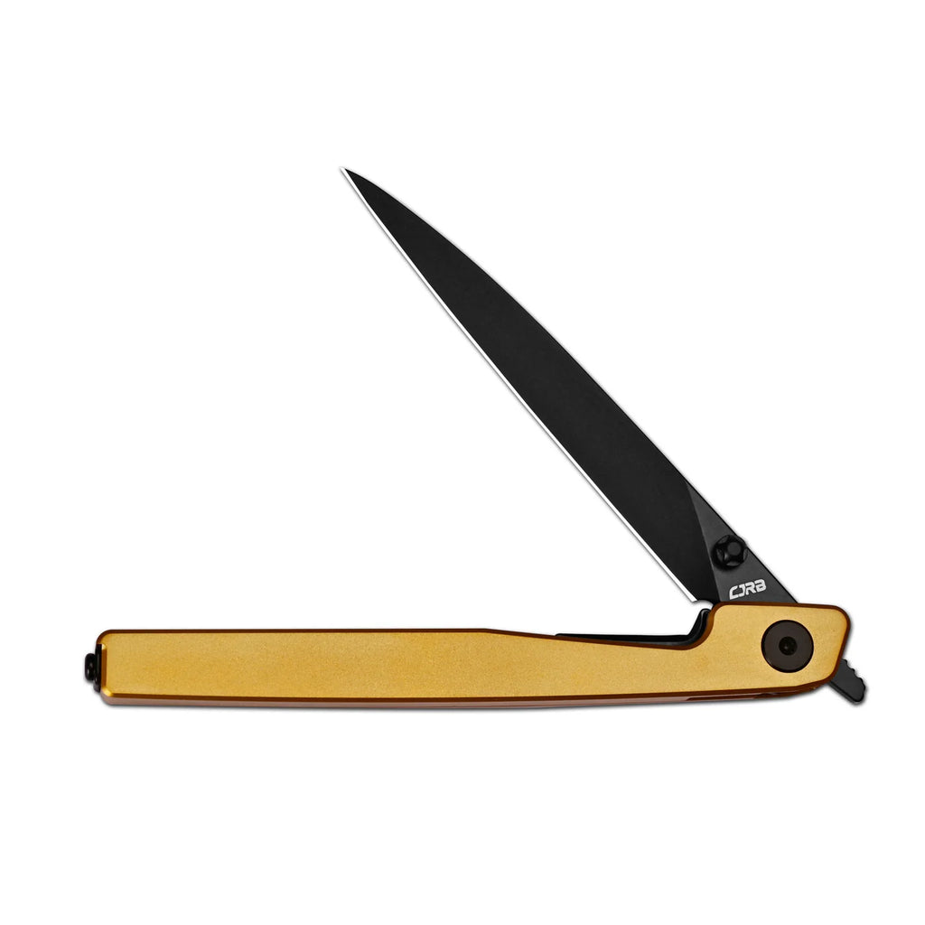 Lanky Gold Titanium Handle & S90V Black PVD Coating Blade