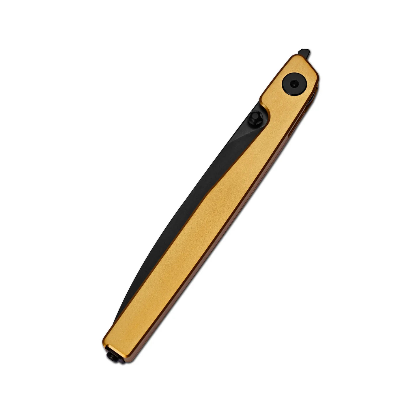 Lanky Gold Titanium Handle & S90V Black PVD Coating Blade
