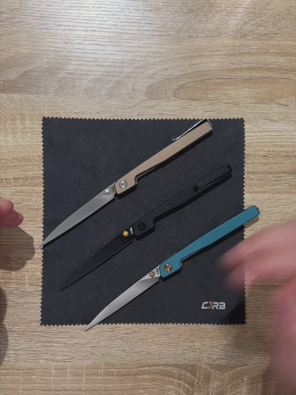 Lanky Blue Aluminum Handle & Sand Polished Blade